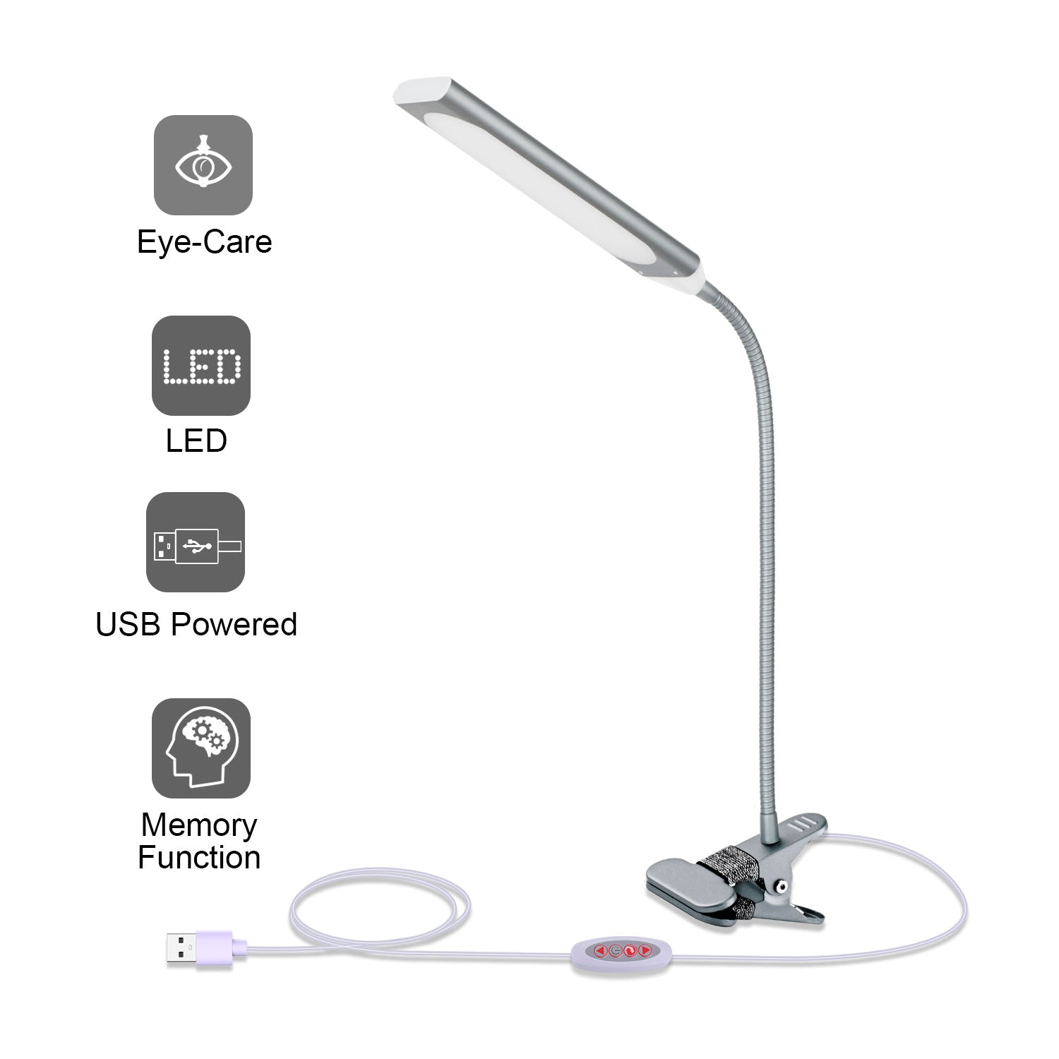 Desk Lamp in LED Gray
