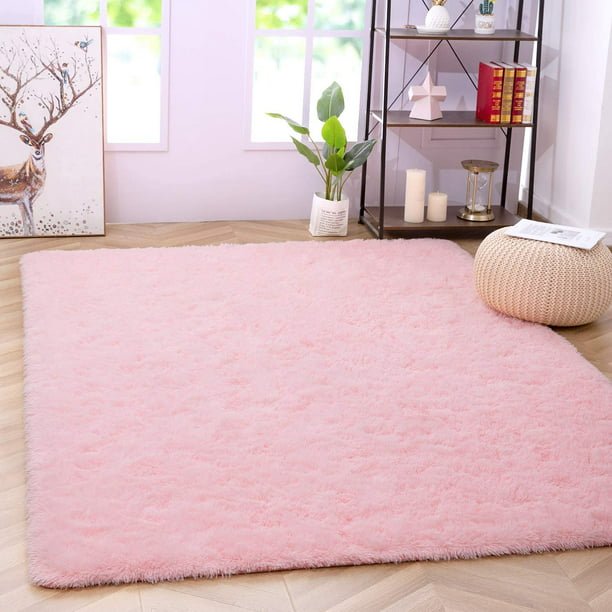 Area Rug Modern Rugs for Bedroom 4x5.3 Feet in Pink