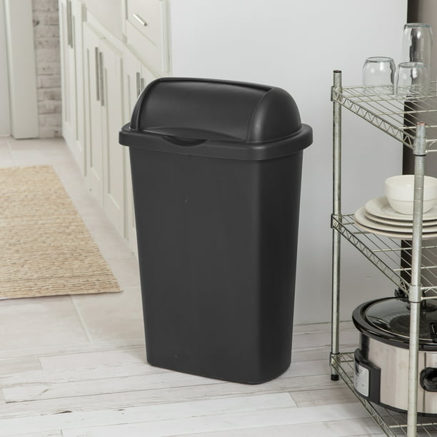 Roll Top Kitchen Trash Can 4 Pieces