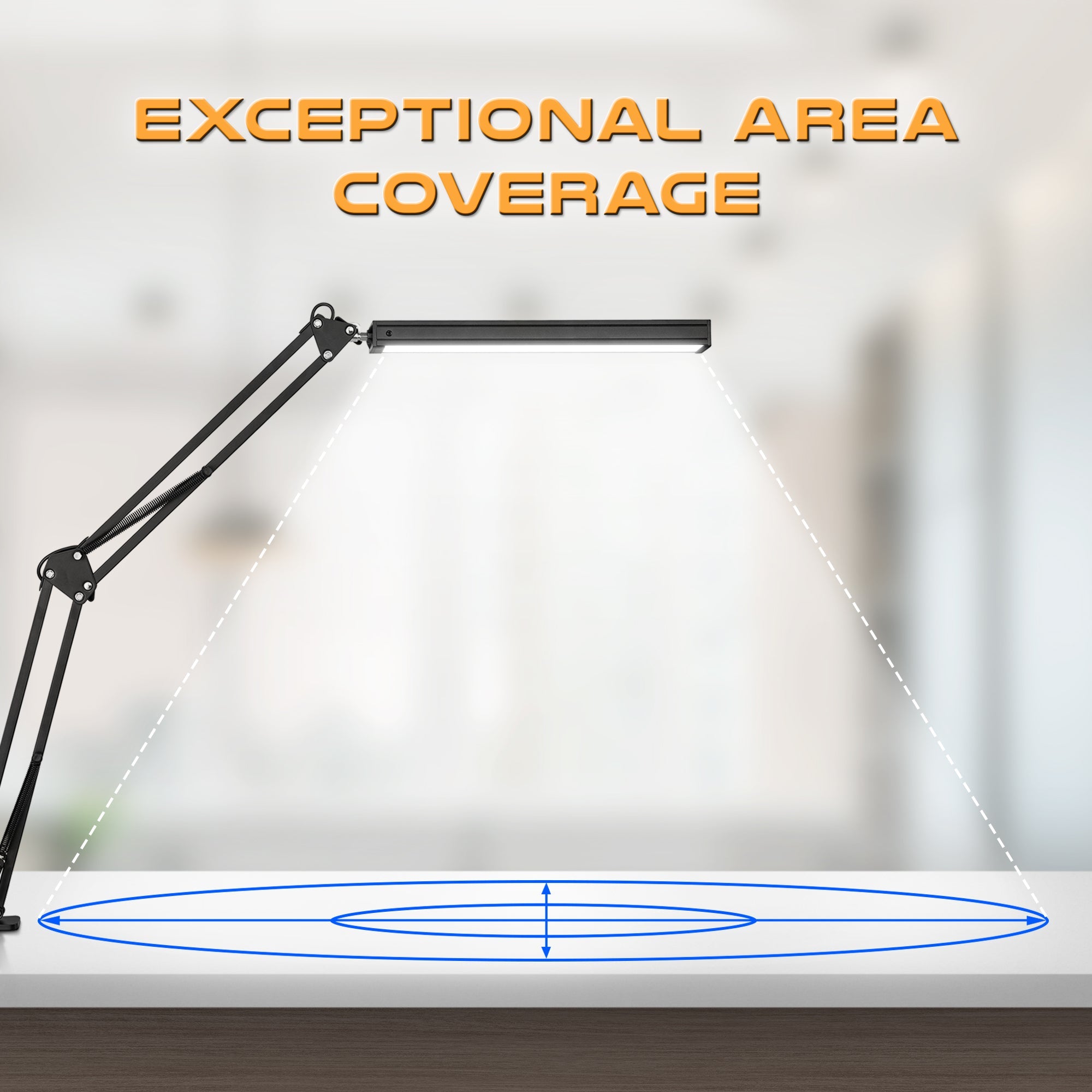 Desk Lamp with Clamp in Black