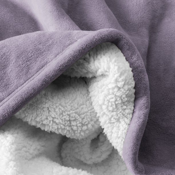 Blanket Sherpa Reversible in Dusty Purple Twin or Twin XL