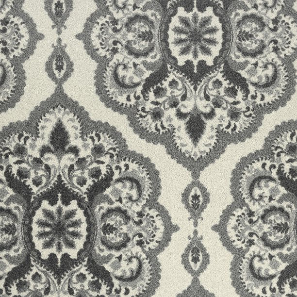Area Rug Medallion Gray 20x34 Inches
