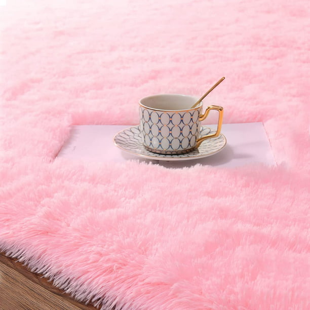 Soft Shag Rug for Bedroom Pink 6ft x 9ft