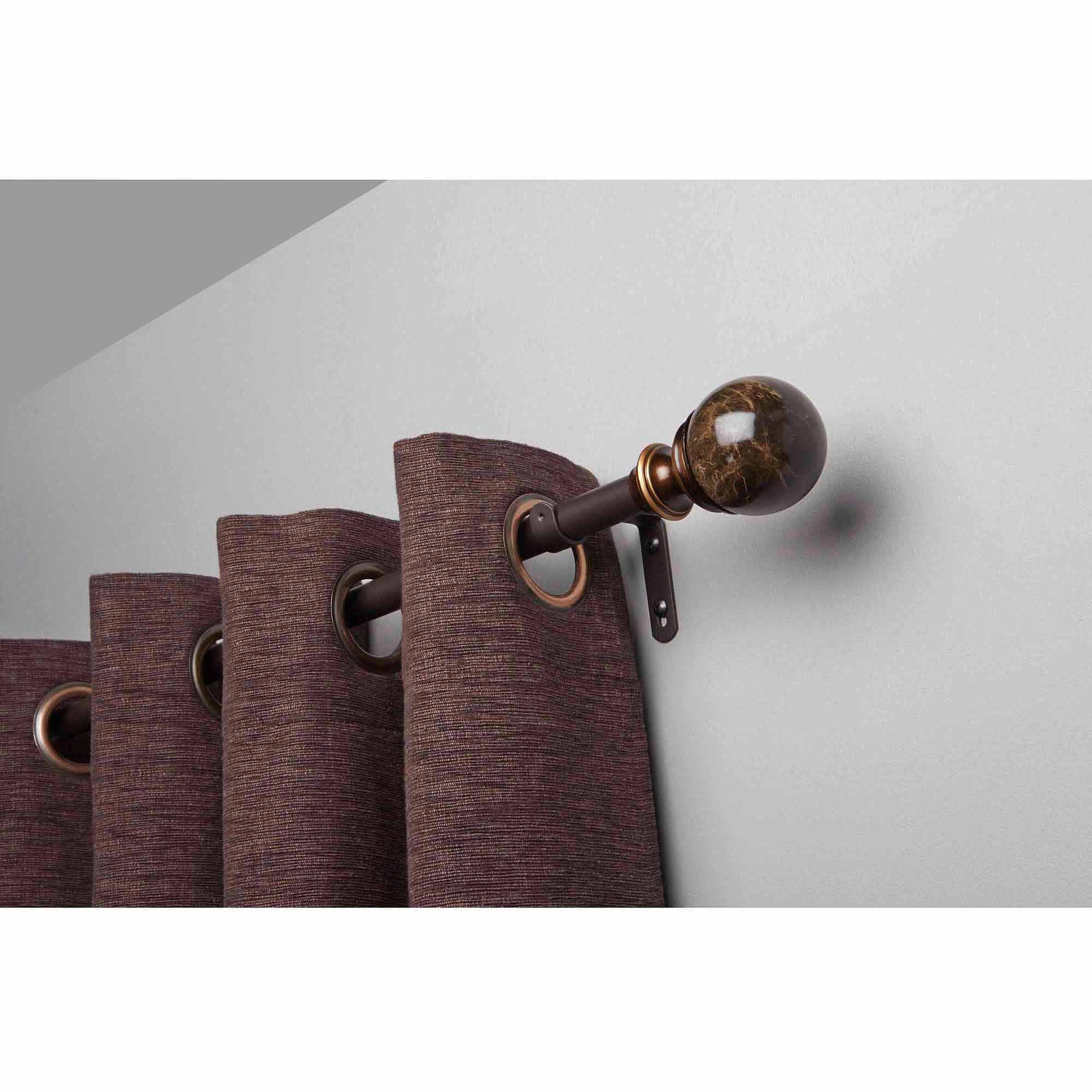 Marble Ball Bronze Adjustable Single Curtain