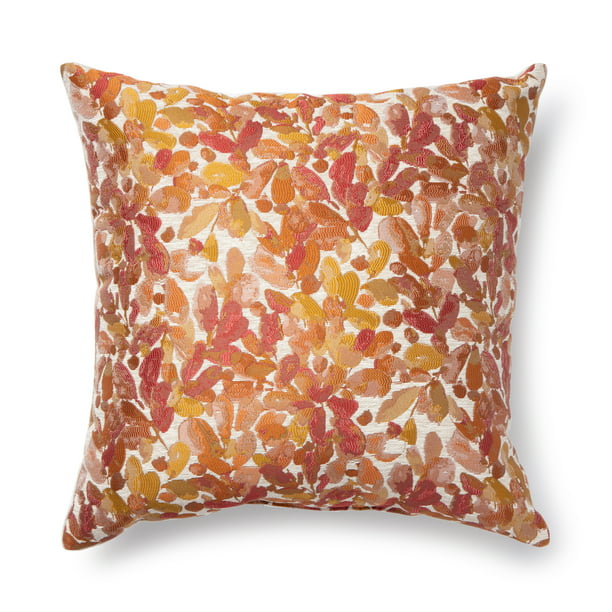 Botanical Decorative Square Pillow 20x20 Inches Spice