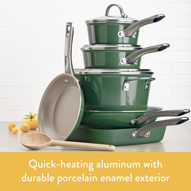Cookware Set 10 Piece Basil Green