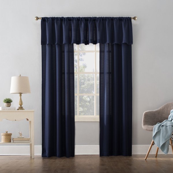 Curtain Single Panel 56x17 Inches in Navy