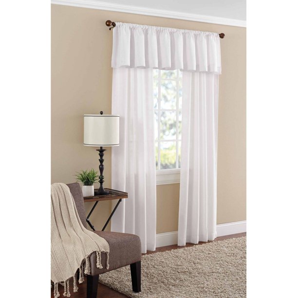 Curtain Single Panel 56 x 17 Inches in White
