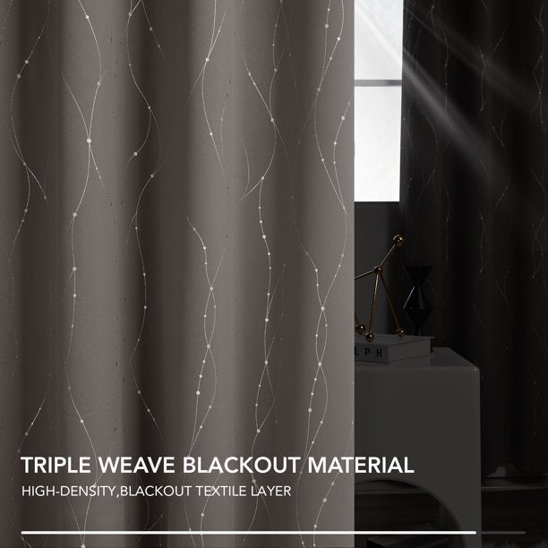 Curtain 2 Panels Size 42x54 Inches Color Taupe