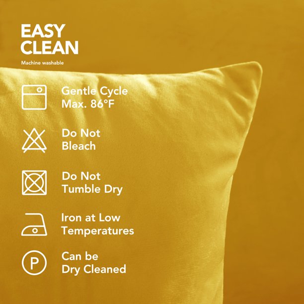 Pillow Covers for Couch Sofa Lemon Yellow 16x16 Inches Pack of 2