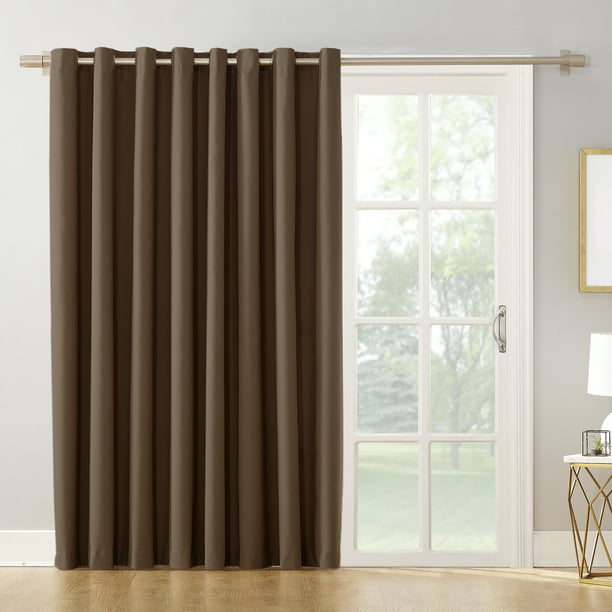 Brown Thermal Lined Room Darkening Curtain Panel