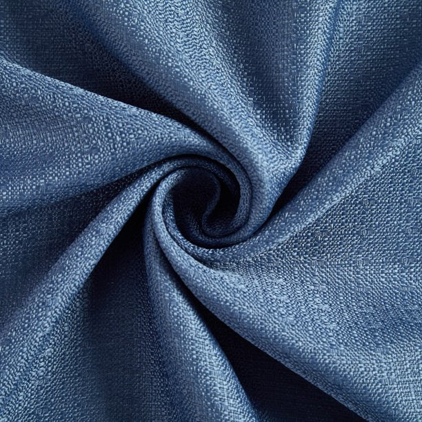 Curtain with Rod Pocket 4 Pieces Set 27.5x 63 Inches in Blue