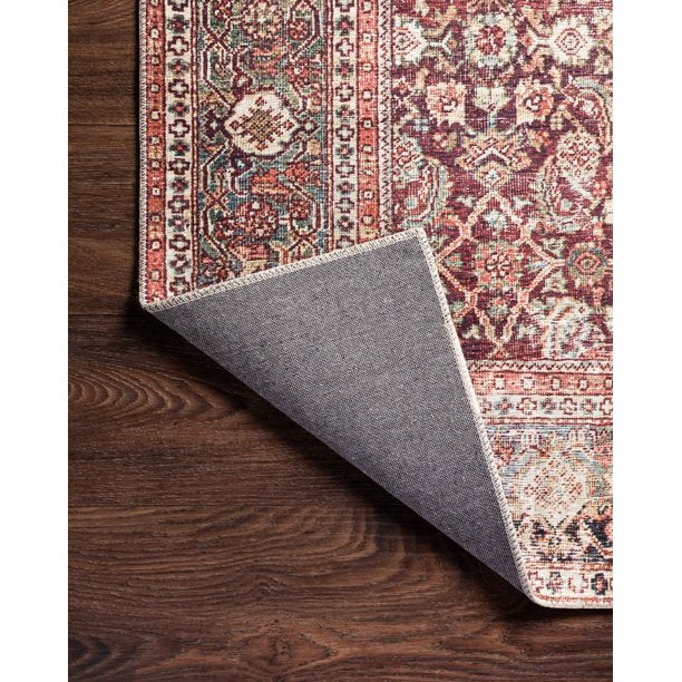 Area Rug Size 18x18 Inches in Printed Cinnamon Sage Oriental