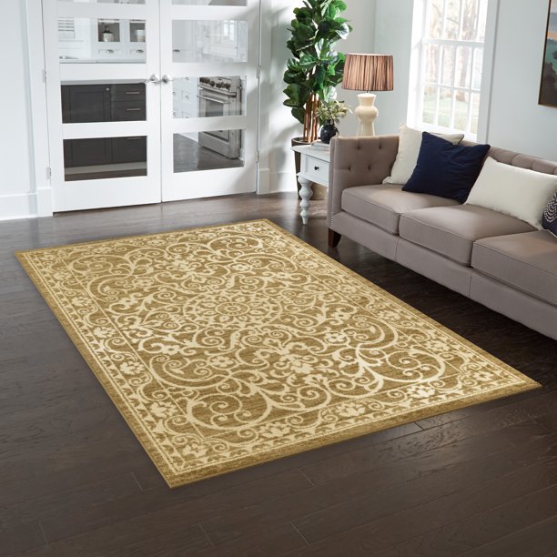 Runner Rug Beige Size 5ft x 7ft