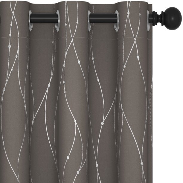Curtain 2 Panels Size 52x45 Inches Color Taupe