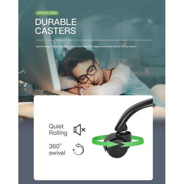 Chair Adjustable Swivel Rolling in Green
