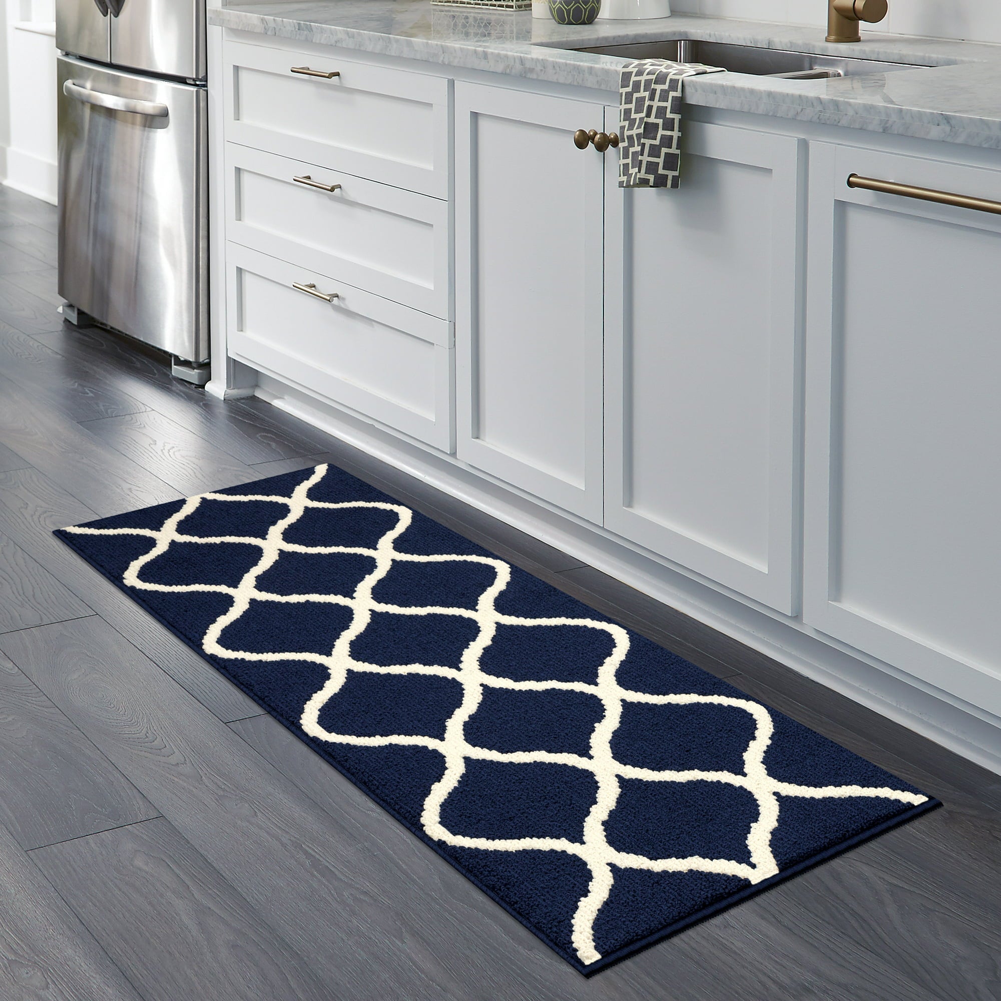 Hallway Runner Rug in Navy Blue