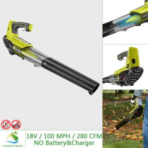 Cordless Handheld Leaf Blower Jet Fan 100 Mph 280 Cfm Garden Tool 18V