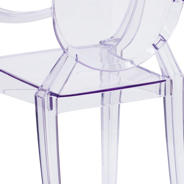 Chair with Arms in Transparent Crystal