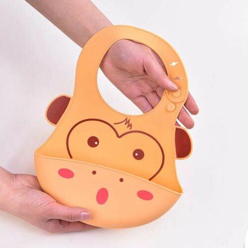 Baby Feeding Silicone Waterproof Bib 2 Pieces