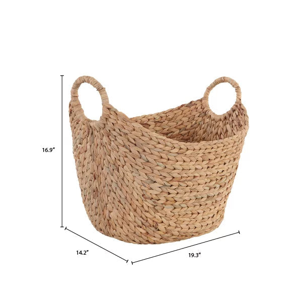 Boat Basket Large Natural Water Hyacinth