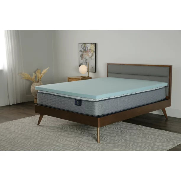 Cooling Mattress Topper Twin in 2 Inches Blue