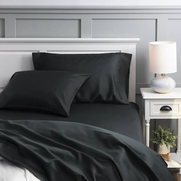 Count Tri Blend 500 Thread with Lyocell Bed Sheet Set Full in Greystone