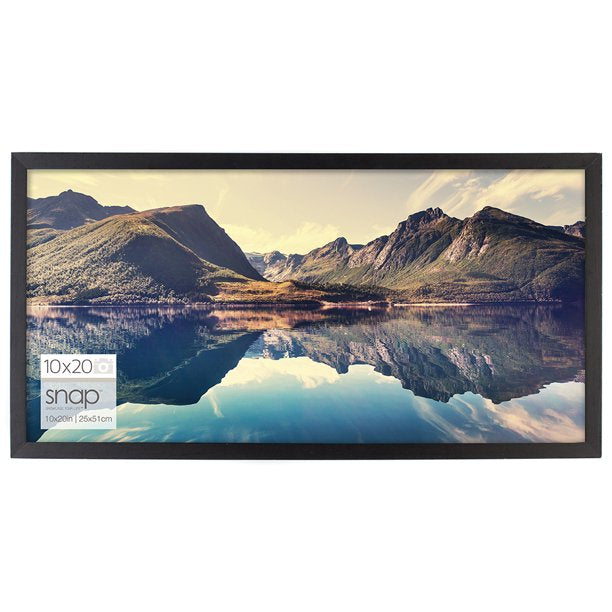 Black Wood Wall Photo Frame 10x20 inches