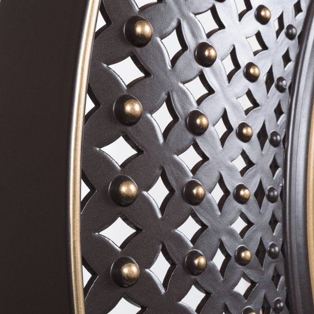 Antiqued Brown Lattice Quartz Analog Wall Clock in16 Inches