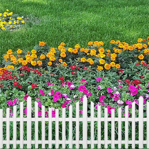 Garden Plastic Fence Lawn Edging Border Panel Fencing 12pcs