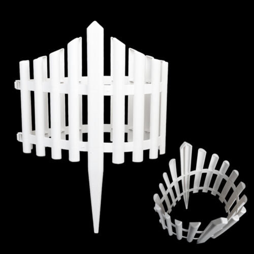 Garden Plastic Fence Lawn Edging Border Panel Fencing 12pcs