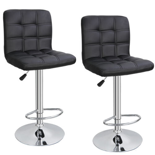 Adjustable Bar Stools PU Leather Modern Dining Chair 4 Pack
