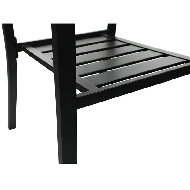 Outdoor Patio Dining Set Modern Steel Furniture 7 Pieces