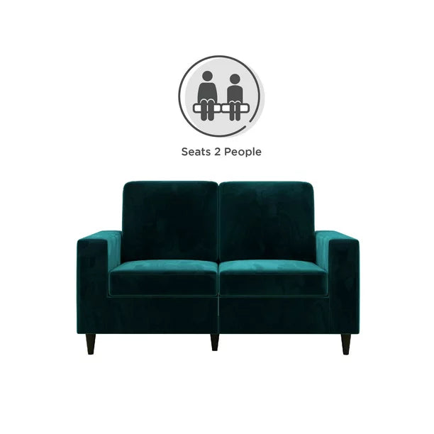 Cooper Loveseat, Green Velvet