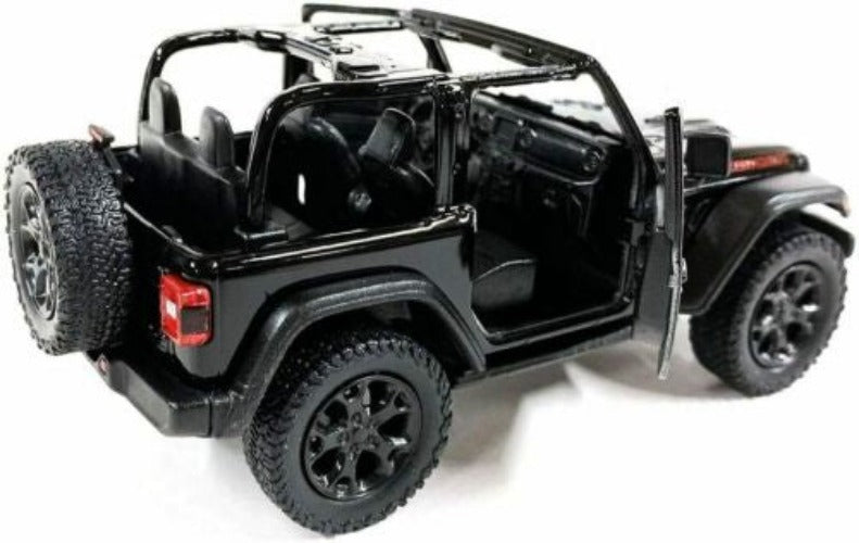 Jeep Black Wrangler 2018 Rubicon Convertible Diecast Model Toy Car