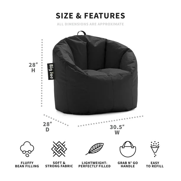 Bean Bag Chair in Black