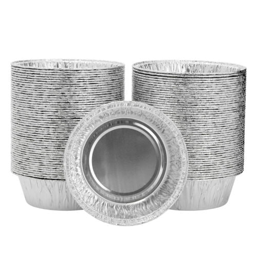 Aluminum Round Disposable Pans 100 Pack