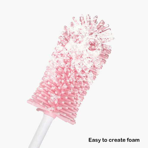 Silicone Baby Bottle Nipple Straw Cleaning Brush 360 Degree Set 3 Pieces