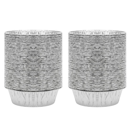 Aluminum Round Disposable Pans 100 Pack