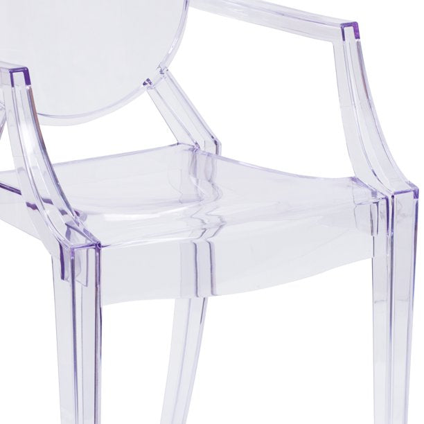Chair with Arms in Transparent Crystal