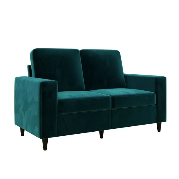 Cooper Loveseat, Green Velvet