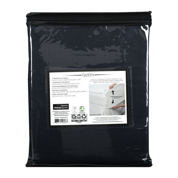 Count Tri Blend 500 Thread with Lyocell Bed Sheet Set Full in Greystone