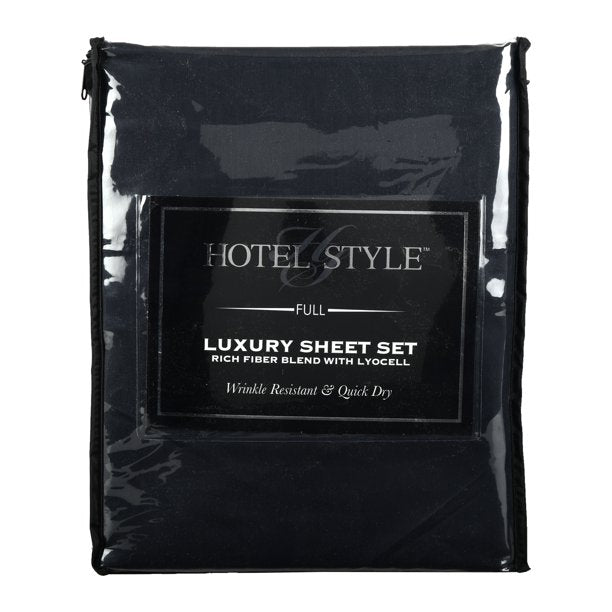 Count Tri Blend 500 Thread with Lyocell Bed Sheet Set Full in Greystone