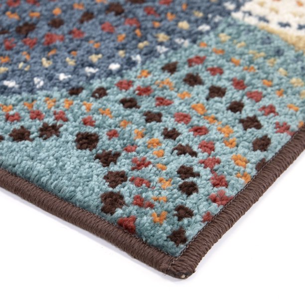 Geometric Abstract Runner Rug Multicolor