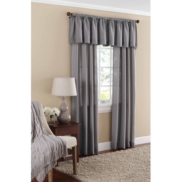Curtain Single Panel 56 x 17 Inches in Gray
