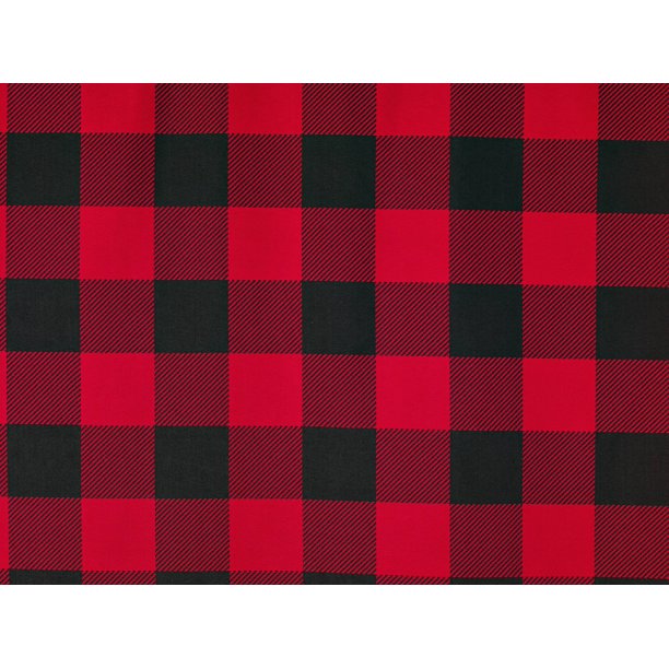 Plaid Light Filtering Curtain Panel 63 Inch Red