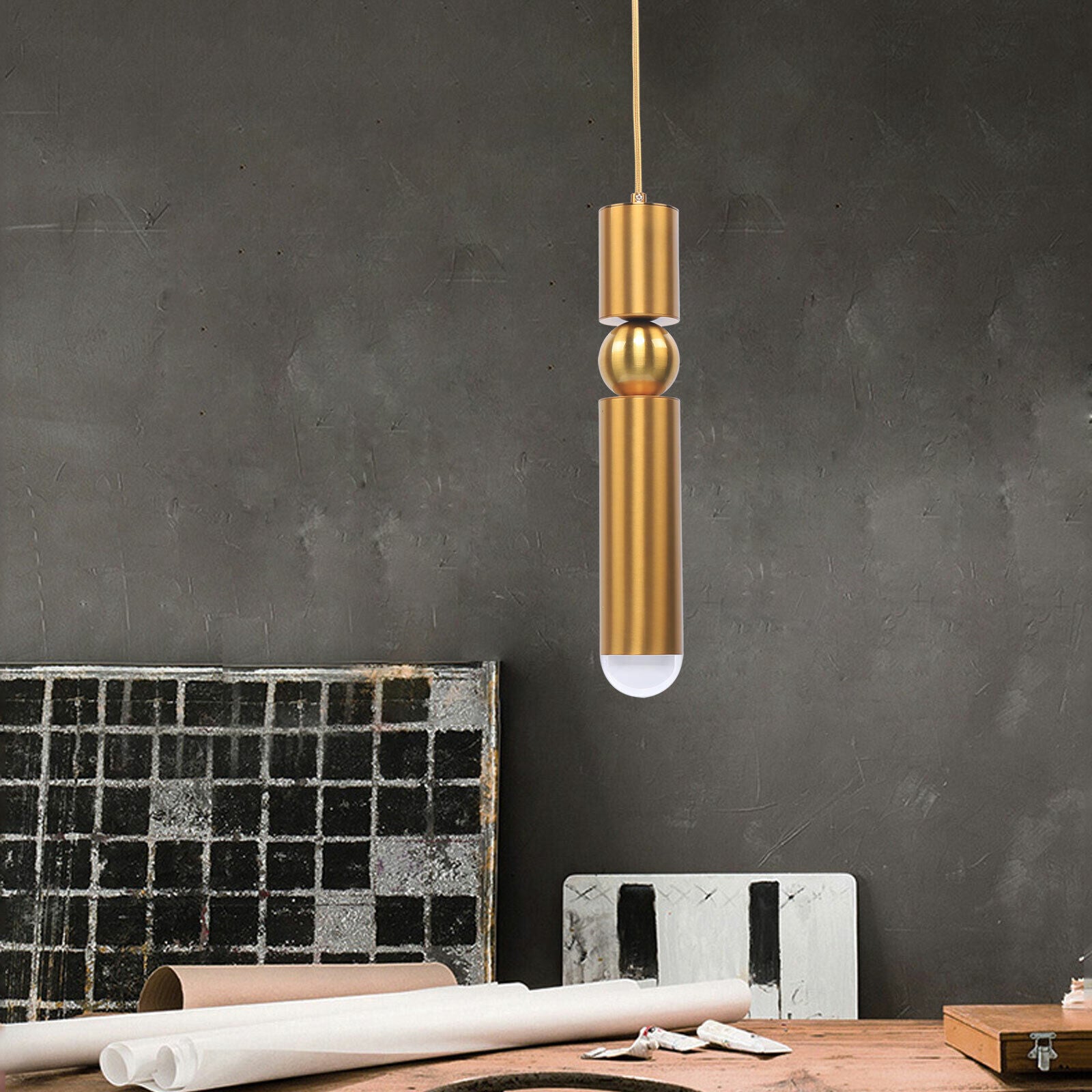 Modern Brass Pendant Chandelier Ceiling Lamp