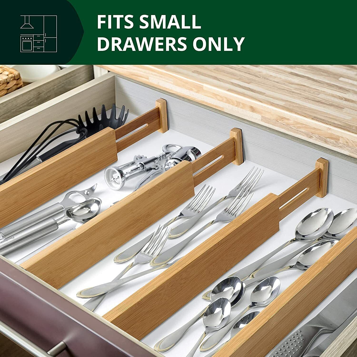 Drawer Dividers Organizers Adjustable 4 Pcs