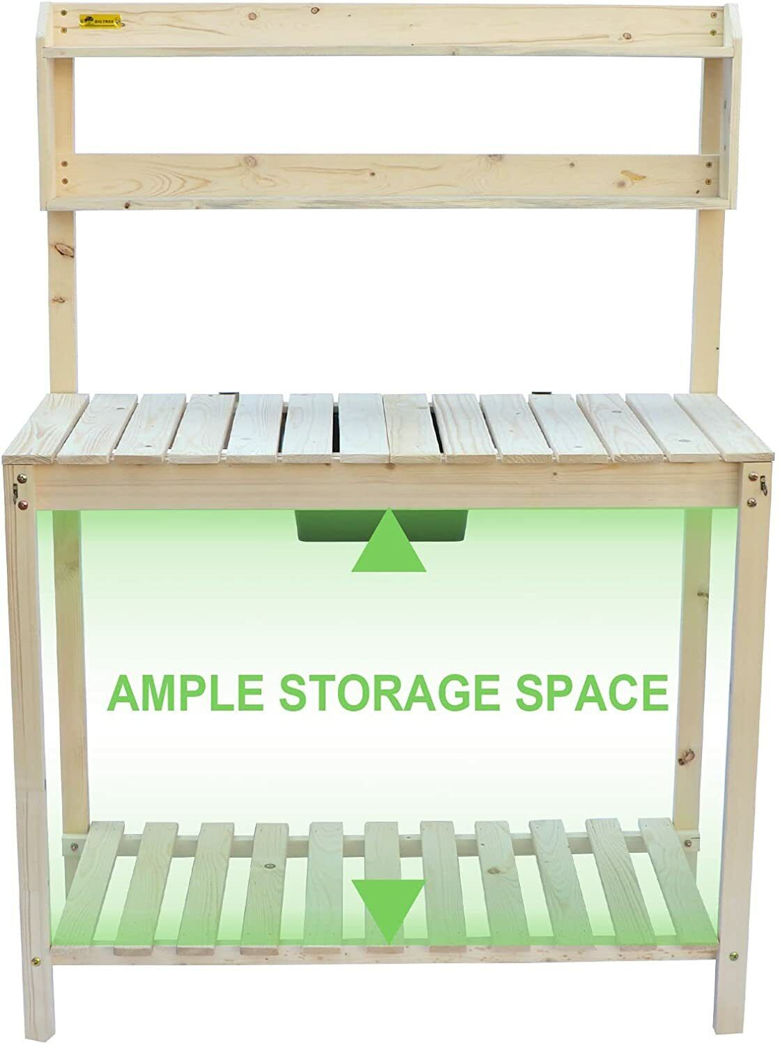 Potting Bench Work Station with Two-Tier