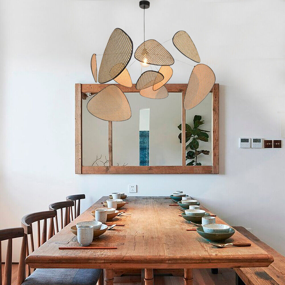 Chandelier Ceiling Light Natural Bamboo